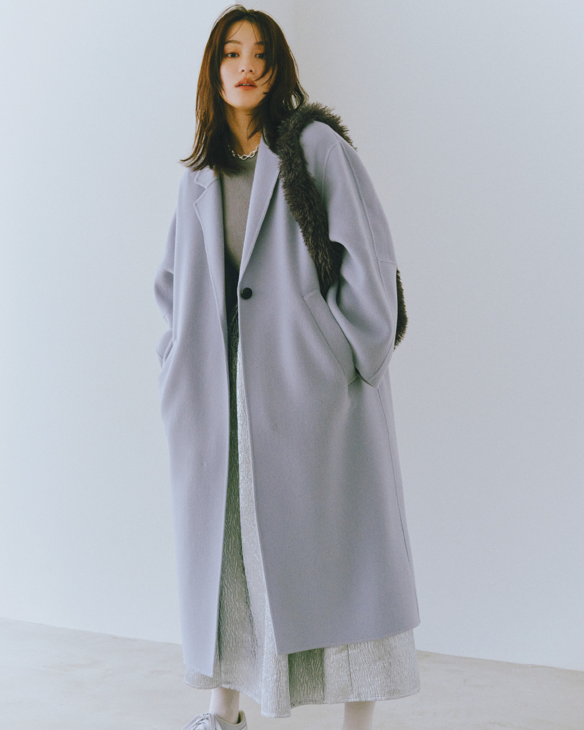 レディース 【花山瑞貴】THROWDOLMAN SOUTIEN/COLLARCOATドルマン