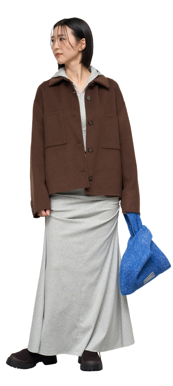 ブラウンのロイヤルジーロン・CPOジャケットのコーディネート例