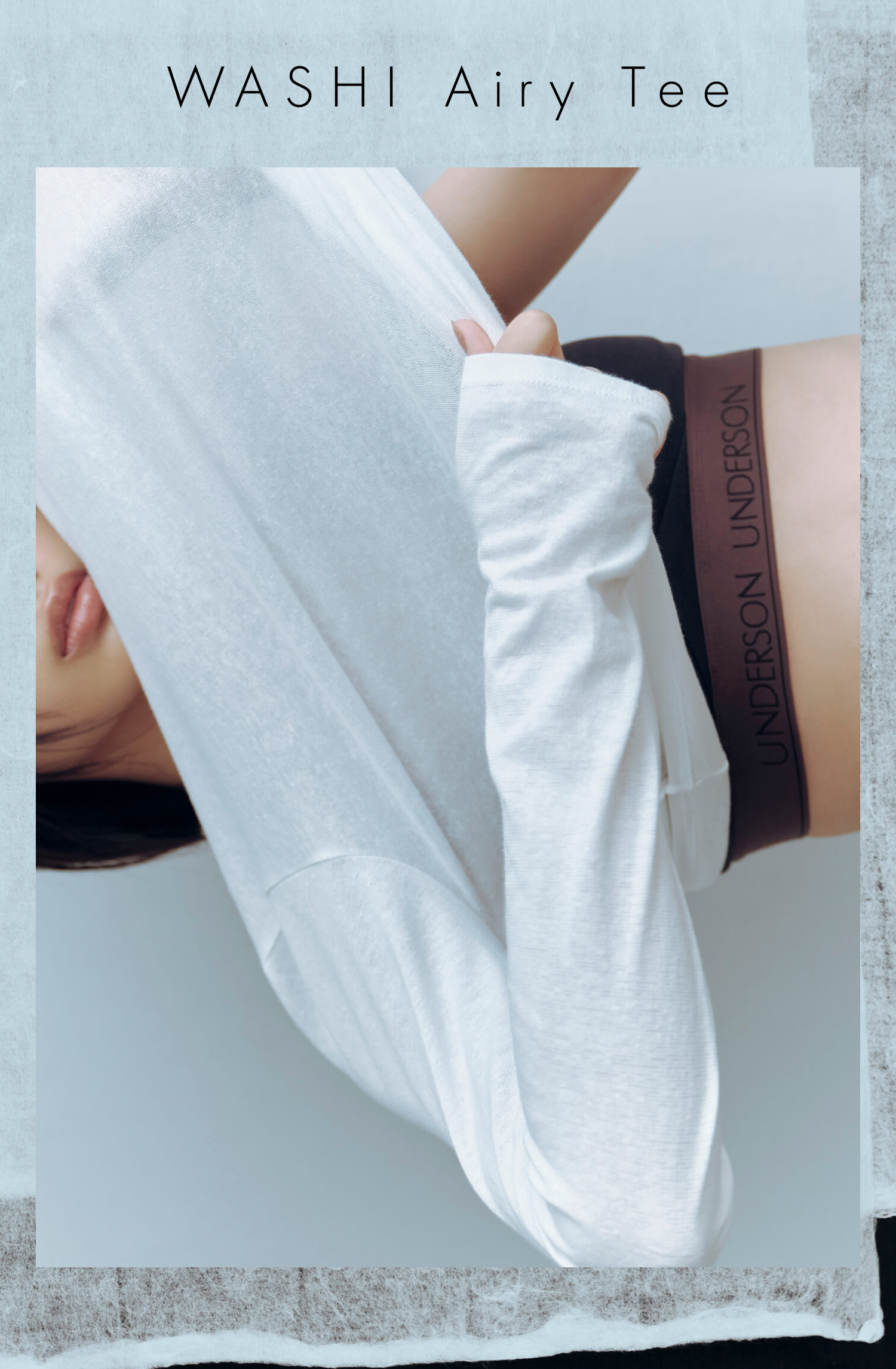 WASHI Airy Tee を着用したモデル