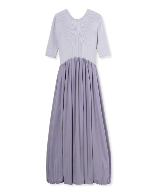 emmi エミ　ニットドッキングタフタワンピース emmi（エミ）の「【emmi atelier】ニットドッキングタフタ